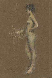 Sapfó, 1893-94 (pastel na hnědém papíře)